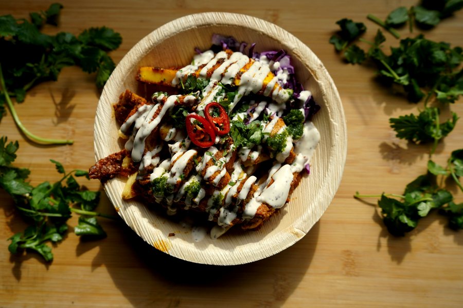 Kata bowl served at a corporate catering event in Leicester