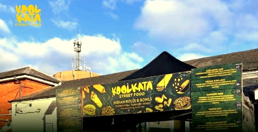 KoolKata street food stall set up for a corporate catering event in the Midlands